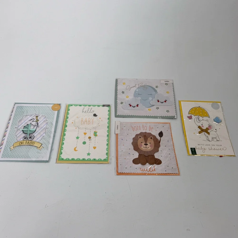 Set of 5 Baby Greeting Cards
